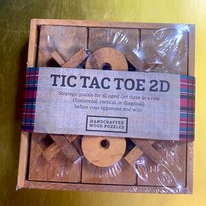 TIC TAC TOE 2-D WOODEN GAME PUZZLE HANDCRAFTED SIAM MANDALAY SEALED PACKAGE